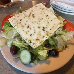 Greek salad &quot;SMALL&quot; good portion!