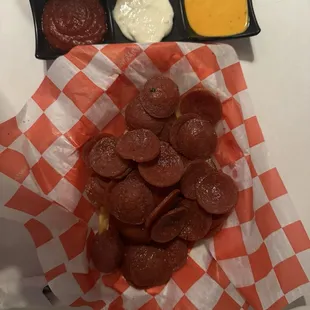 Fried pepperoni