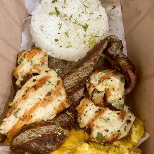 Grilled Steak and Chicken