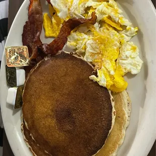 3 Pancakes, Eggs, &amp; Bacon