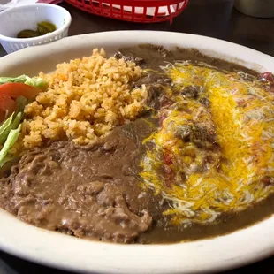 Cheese enchilada plate
