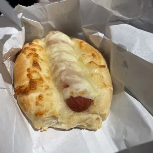 hotdog with cheese