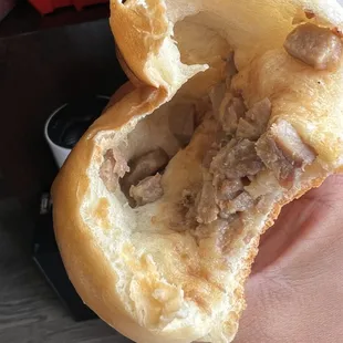 Lacking what you normally see in regular pork buns with a few pieces of so called pork, no sauce inside very dissatisfied and disappointed.