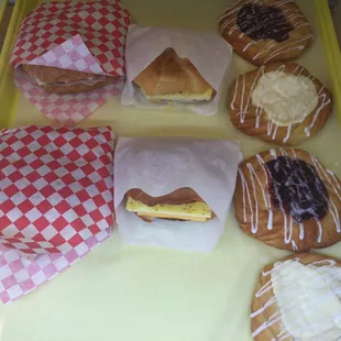 Sandwiches and danishes