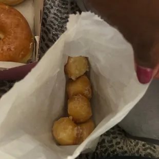 Oh donut holes...the bag was full 10 minutes ago.