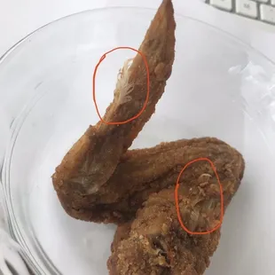 Feathers in the chicken, constantly. That&apos;s not good.