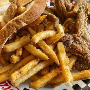 Delicious wings and fries