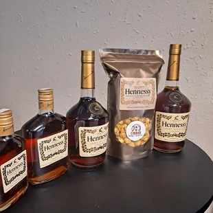 a variety of bottles