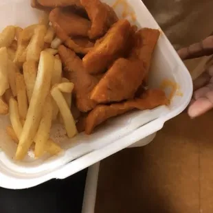 The other order of just tenders when we ordered wings.