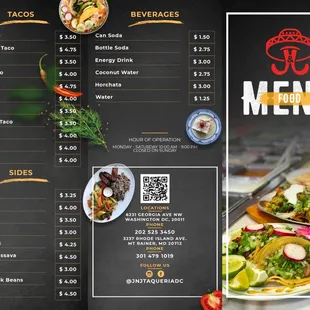 menu and prices