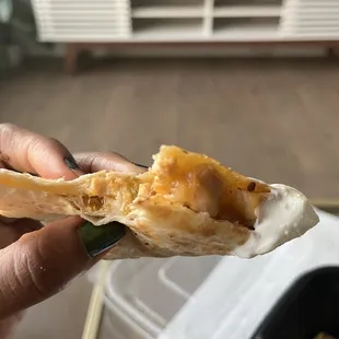 Chicken quesadilla. Not great