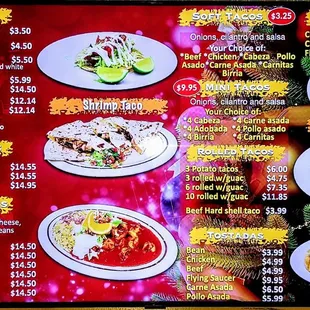 Updated menu #2 (as of 12/15/2022)