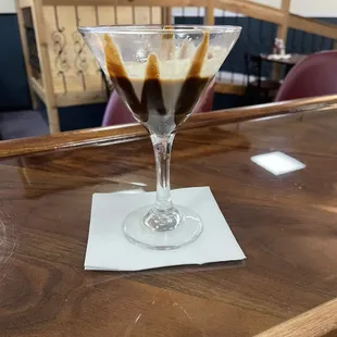 Espresso Chocolate Martini. Sweet but strong!