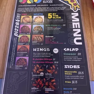 Food menu