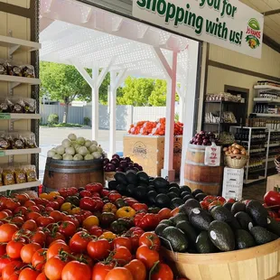 tomatoes and cucumbers