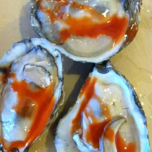 Oysters with Hot Sauce!