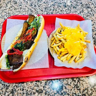 Veggie Hoagie and Cheese Fries