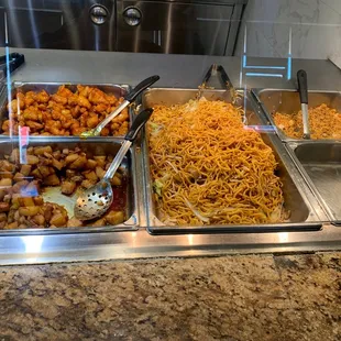 a variety of food items