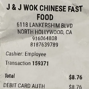 J &amp; J Wok Chinese Fast Food is yummy-good.