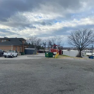 See the red building? THAT'S the shack