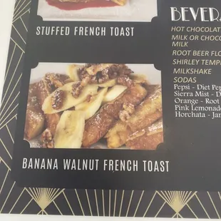 Menu items