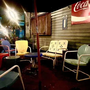 I had no idea this was at the back of the bar , !!! Nice out door searing ! I am hooked .