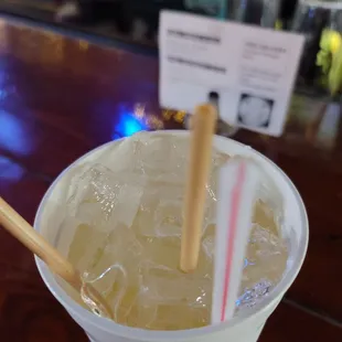 a cup of ice tea