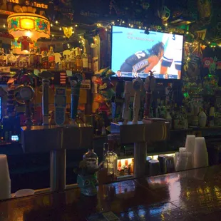 the bar and television