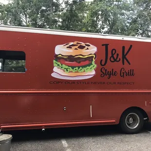 a red food truck