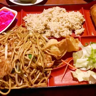 Shrimp lo mein.