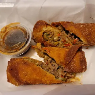 Philly Steak Egg Rolls, super delicious.