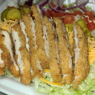 Fiery Grilled/Crispy Chicken Salad
