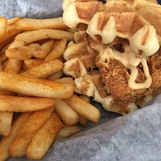 J & K Chicken Waffle Burger