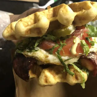 J&K Waffle Turkey Burger
