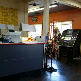 the inside of a restaurant