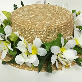 Plumeria w/spider lily, fern double headband