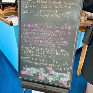 Specials menu (12/14/21)