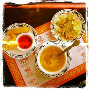 Lunch special appetizers, yum!