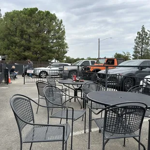Enjoy some cool, morning air on their large patio!