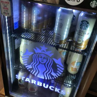 a display of starbucks products