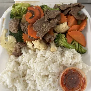 Stirfry Vegetables $10. You can choose meat Chicken/ Beef/ Shrimp.