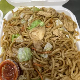 Chow Mein $10. You can choose meat Chicken/ Beef/ Shrimp.