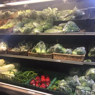 Fresh produce in the back aisle