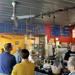 Coffee menu