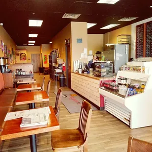 Lots of good changes since we were last in. Loving the floors and paneling! Feels cozy and warm, lots of seating!