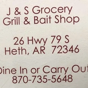 mailing address, per U.S. Postal Service
