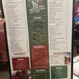 Large menu