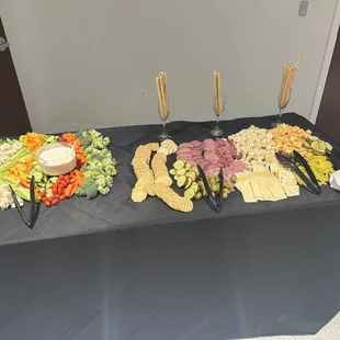 Charcuterie and vegetable table