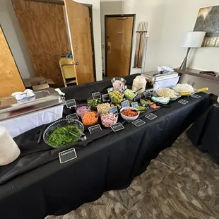 Build your own poke bowl station