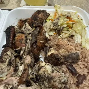 Jerk chicken plate.